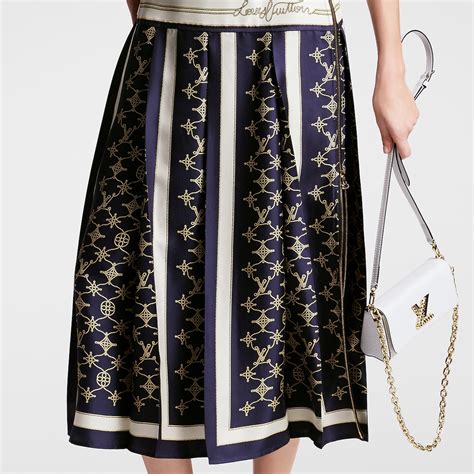 LV nautical monogram midi skirt